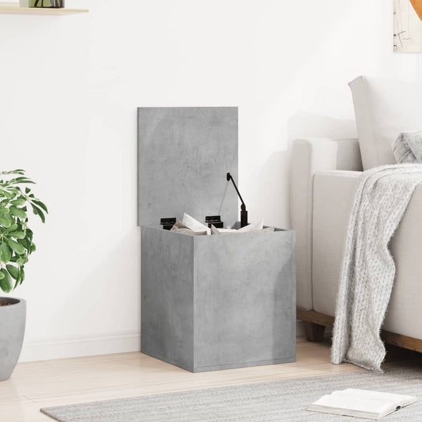 Betongraue Aufbewahrungsbox Cimbru 40x42x46cm (Holz)