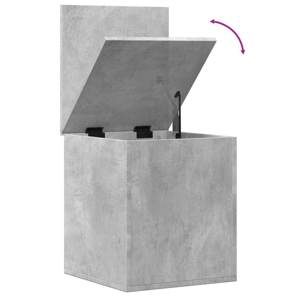 Betongraue Aufbewahrungsbox Cimbru 40x42x46cm (Holz)