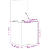 Betongraue Aufbewahrungsbox Cimbru 40x42x46cm (Holz)