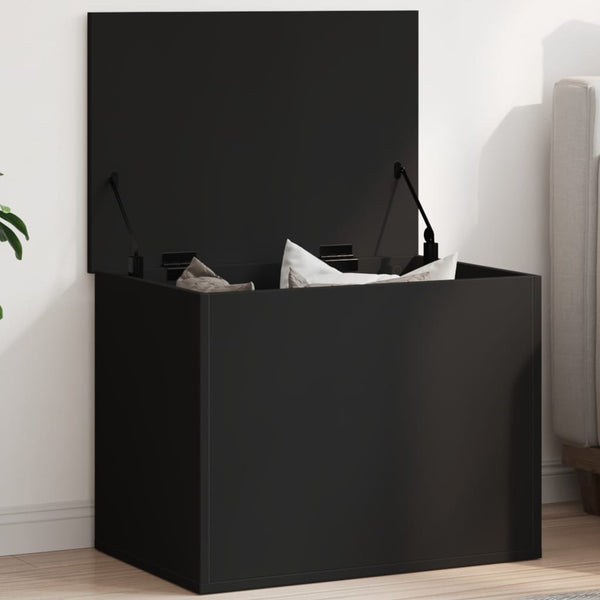 Schwarze Aufbewahrungsbox Cimbru 60x42x46cm (Holz)