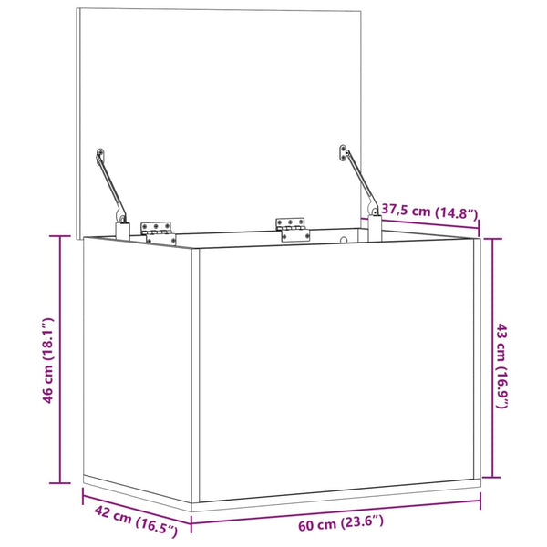 Sonoma Eiche Aufbewahrungsbox Cimbru 60x42x46cm (Holz)