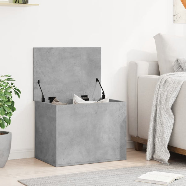 Betongraue Aufbewahrungsbox Cimbru 60x42x46cm (Holz)