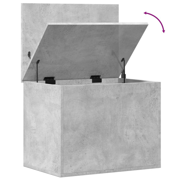 Betongraue Aufbewahrungsbox Cimbru 60x42x46cm (Holz)