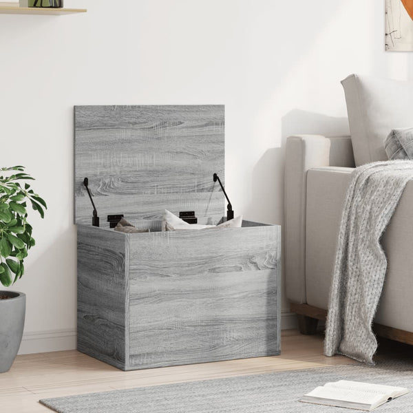 Graue Aufbewahrungsbox Cimbru 60x42x46cm (Holz)