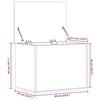 Graue Aufbewahrungsbox Cimbru 60x42x46cm (Holz)