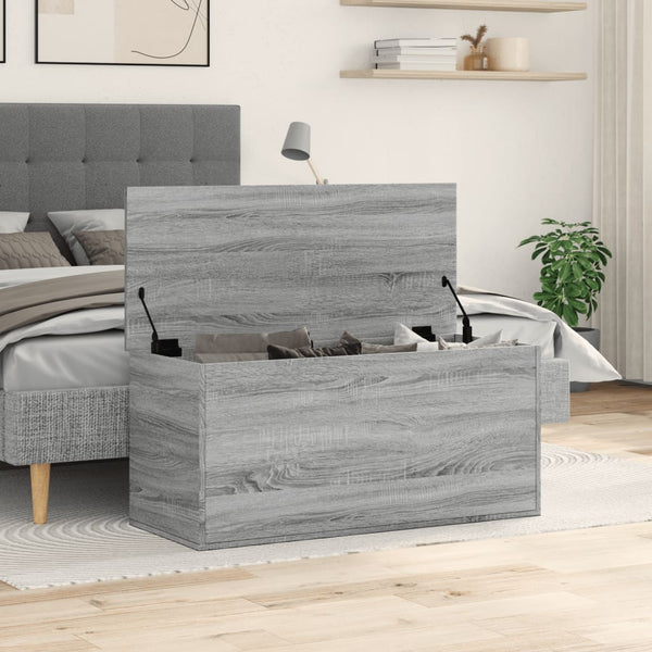 Graue Aufbewahrungsbox Cimbru 100x42x46cm (Holz)