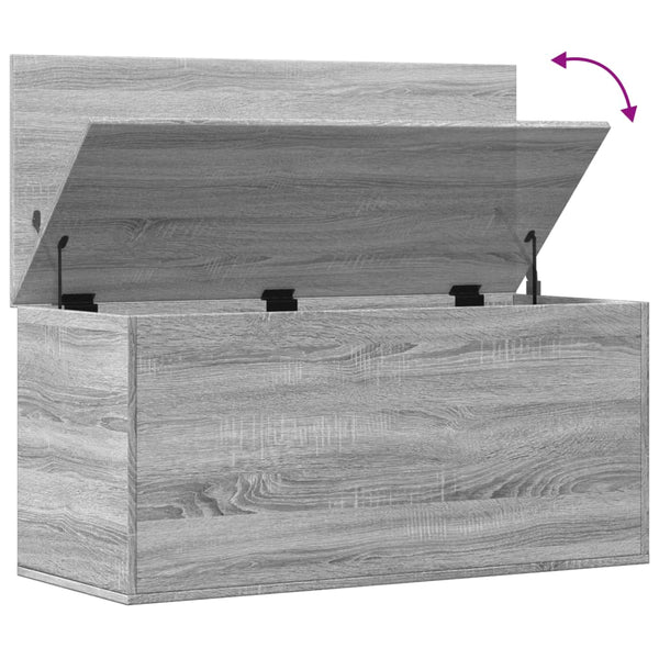Graue Aufbewahrungsbox Cimbru 100x42x46cm (Holz)