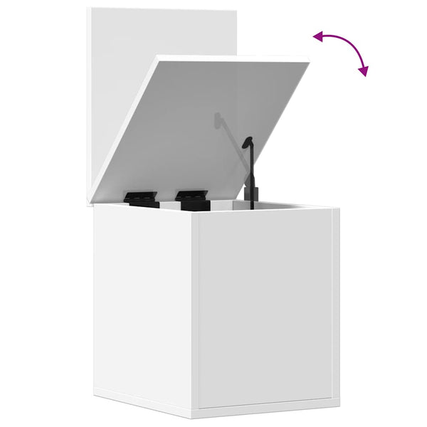 Weiße Aufbewahrungsbox Cimbru 30x35x35cm (Holz)