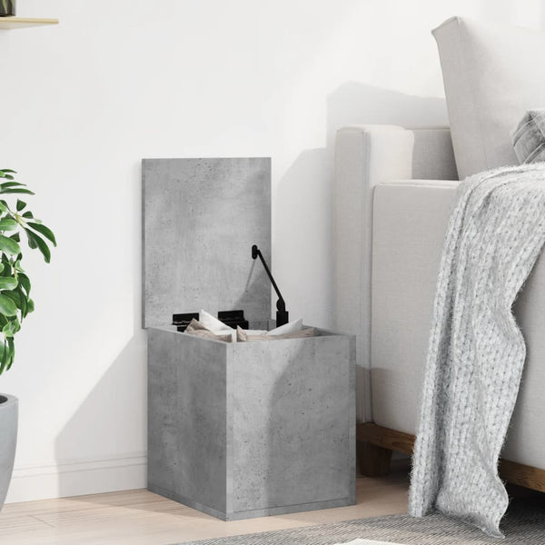 Betongraue Aufbewahrungsbox Cimbru 30x35x35cm (Holz)