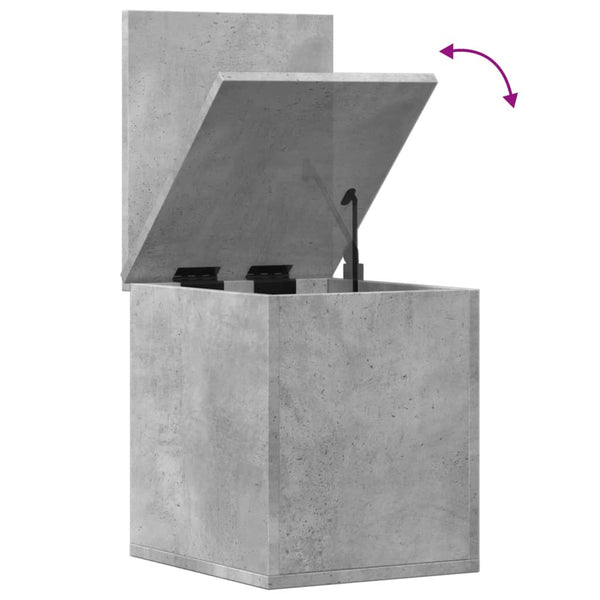 Betongraue Aufbewahrungsbox Cimbru 30x35x35cm (Holz)