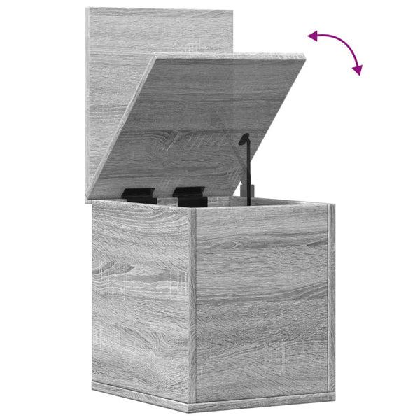 Graue Aufbewahrungsbox Cimbru 30x35x35cm (Holz)