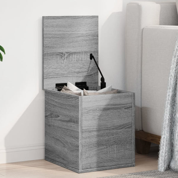 Graue Aufbewahrungsbox Cimbru 30x35x35cm (Holz)