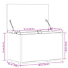 Weiße Aufbewahrungsbox Cimbru 60x35x35cm (Holz)
