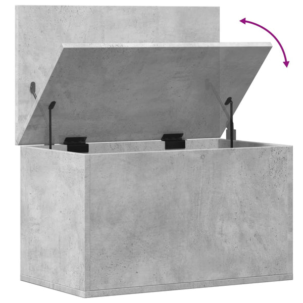 Betoninharmaa säilytyslaatikko Cimbru 60x35x35cm (puinen)