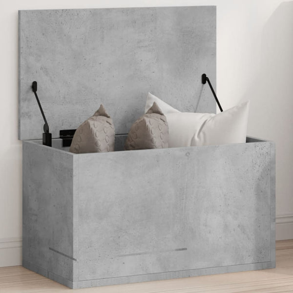Betoninharmaa säilytyslaatikko Cimbru 60x35x35cm (puinen)