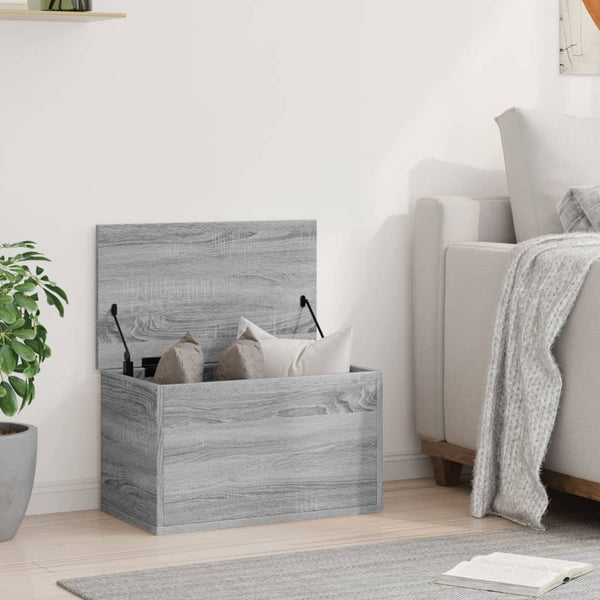 Graue Aufbewahrungsbox Cimbru 60x35x35cm (Holz)