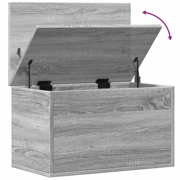 Graue Aufbewahrungsbox Cimbru 60x35x35cm (Holz)