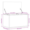 Graue Aufbewahrungsbox Cimbru 60x35x35cm (Holz)