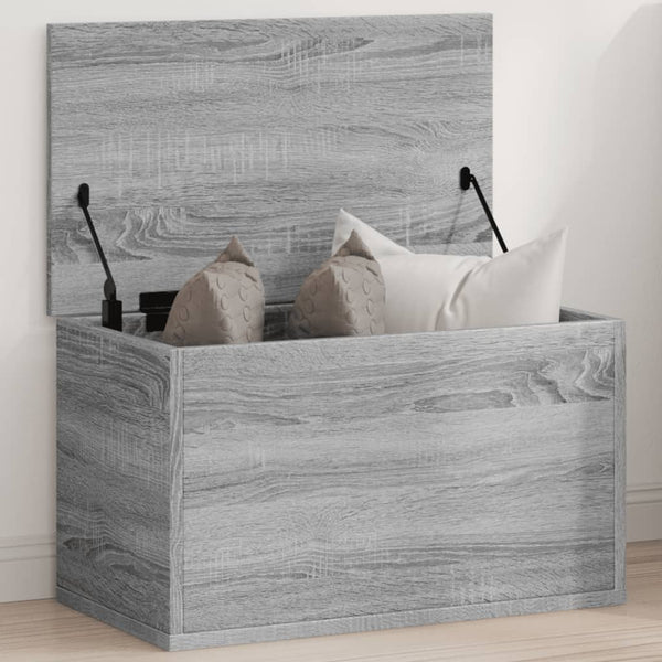 Graue Aufbewahrungsbox Cimbru 60x35x35cm (Holz)