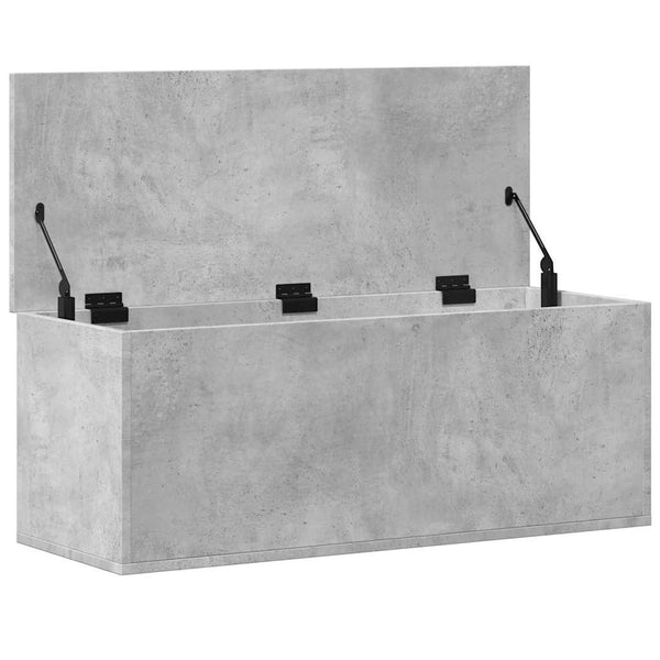 Betongraue Aufbewahrungsbox Cimbru 90x35x35cm (Holz)