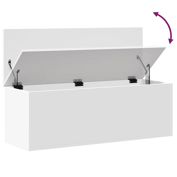 Valkoinen säilytyslaatikko Cimbru 102x35x35cm (puinen)