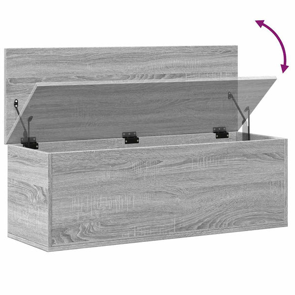 Harmaa säilytyslaatikko Cimbru 102x35x35cm (puinen)