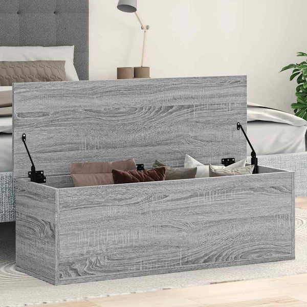 Harmaa säilytyslaatikko Cimbru 102x35x35cm (puinen)