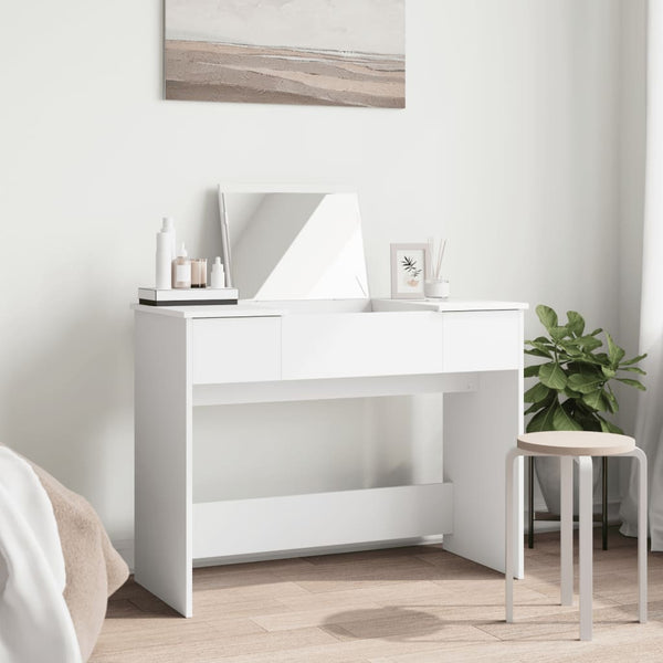 Weißer Schminktisch Abigaiela 100x45x76cm