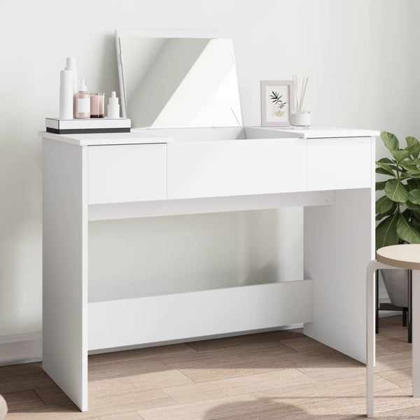 Weißer Schminktisch Abigaiela 100x45x76cm