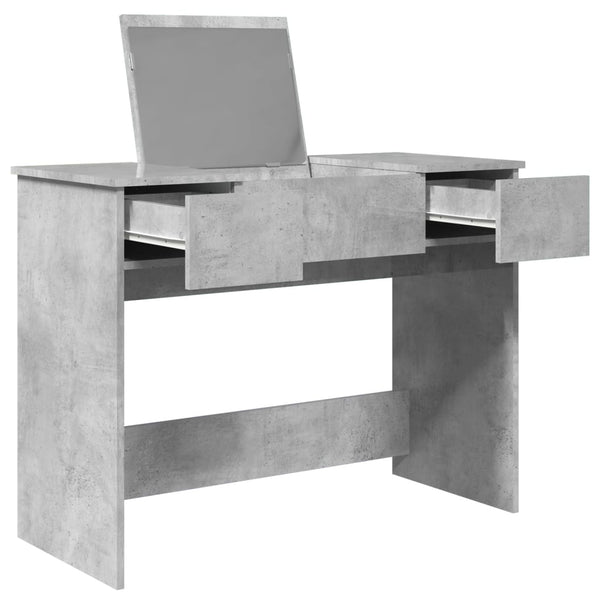 Betongrauer Schminktisch Abigaiela 100x45x76cm