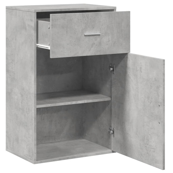 Betongrauer Aufbewahrungsschrank Jayvion 56,5x39x90cm (Spanplatte)