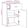 Betongrauer Aufbewahrungsschrank Jayvion 56,5x39x90cm (Spanplatte)