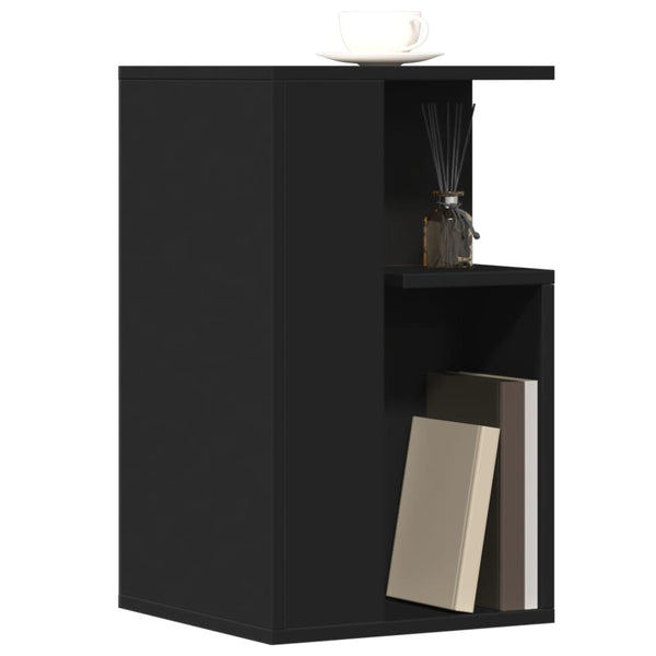 Beistelltisch Wladistaw schwarz 35x35x60cm (Holz)