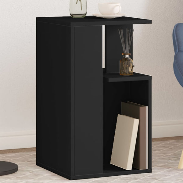 Beistelltisch Wladistaw schwarz 35x35x60cm (Holz)