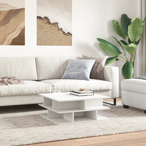 Couchtisch Petroniela 70x70x29cm, weiß (Holz)