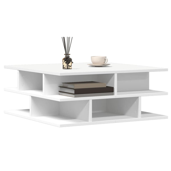 Couchtisch Petroniela 70x70x29cm, weiß (Holz)