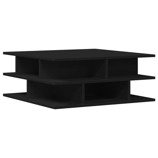 Schwarzer Couchtisch Petroniela 70x70x29cm (Holz)