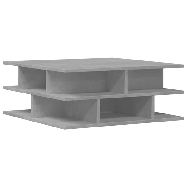 Betongrauer Couchtisch Petroniela 70x70x29cm (Spanplatte)