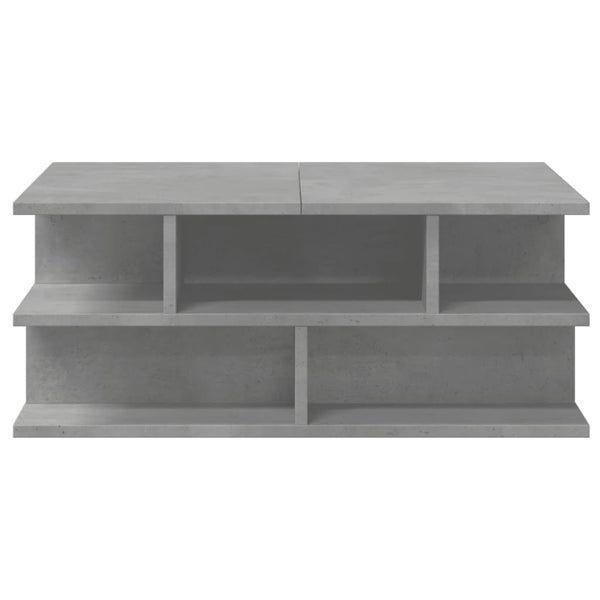 Betongrauer Couchtisch Petroniela 70x70x29cm (Spanplatte)