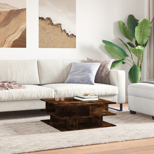 Couchtisch Petroniela aus Räuchereiche 70x70x29cm (Holz)
