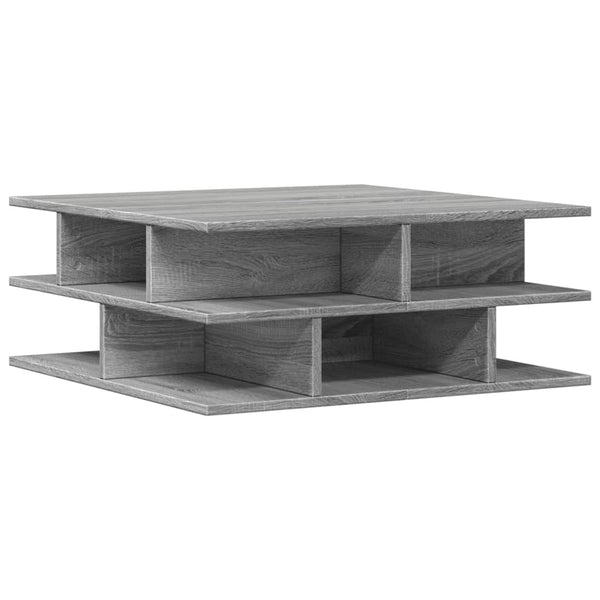 Grauer Couchtisch Petroniela 70x70x29cm (Holz)