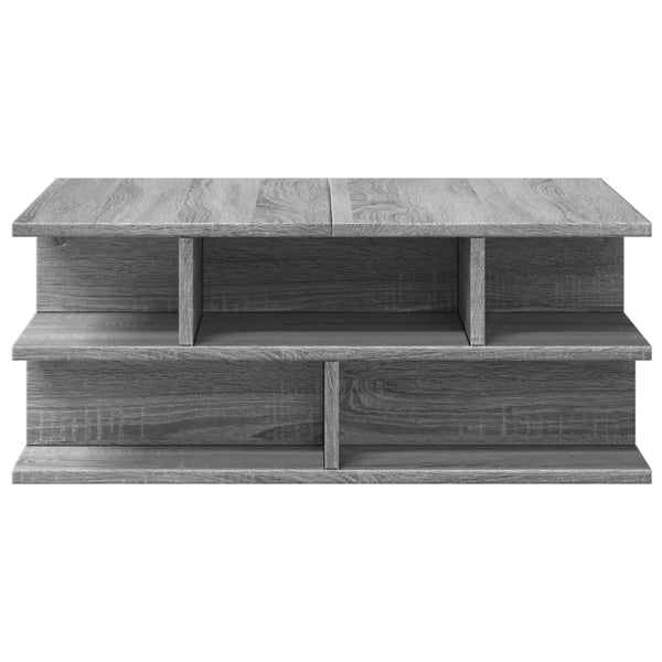 Grauer Couchtisch Petroniela 70x70x29cm (Holz)