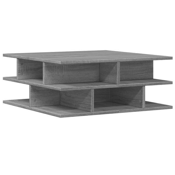 Grauer Couchtisch Petroniela 70x70x29cm (Holz)