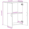 Archivschrank Flora weiß 60x32x77,5cm (Holz)