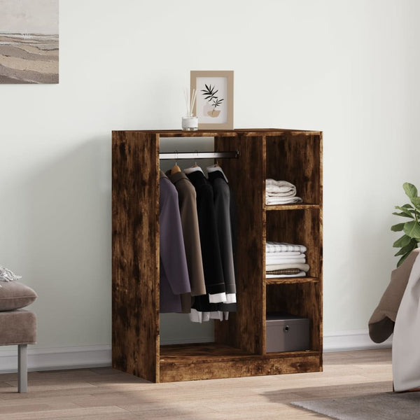 Kleiderschrank Voisan aus geräucherter Eiche 77x48x102cm (Spanplatte)