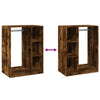 Kleiderschrank Voisan aus geräucherter Eiche 77x48x102cm (Spanplatte)