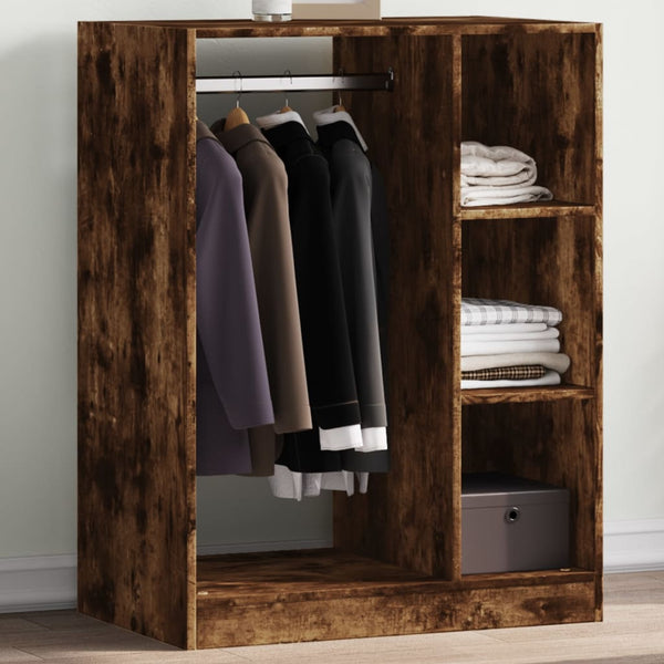 Kleiderschrank Voisan aus geräucherter Eiche 77x48x102cm (Spanplatte)