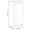 Grauer Kleiderschrank 48x41x102cm Voisan (Spanplatte)