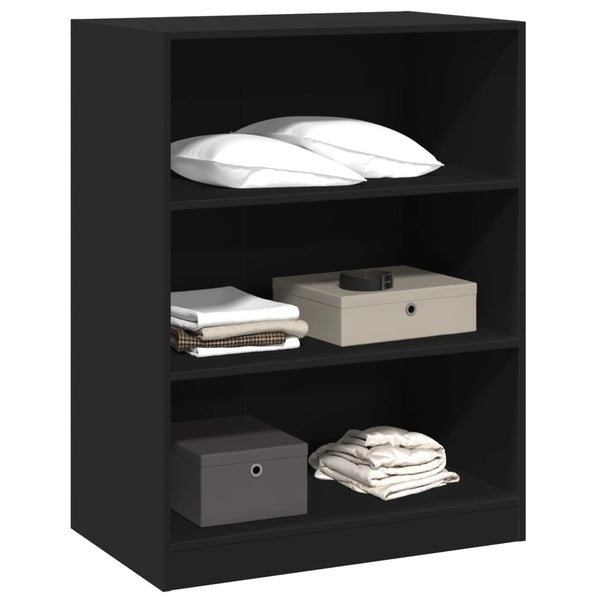 Schwarzer Kleiderschrank Voisan 77x48x102cm (Spanplatte)
