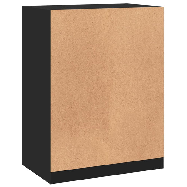 Schwarzer Kleiderschrank Voisan 77x48x102cm (Spanplatte)